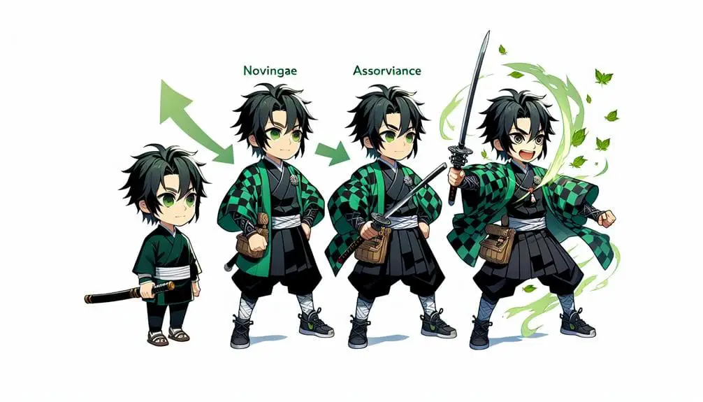 tanjiro s growth as warrior